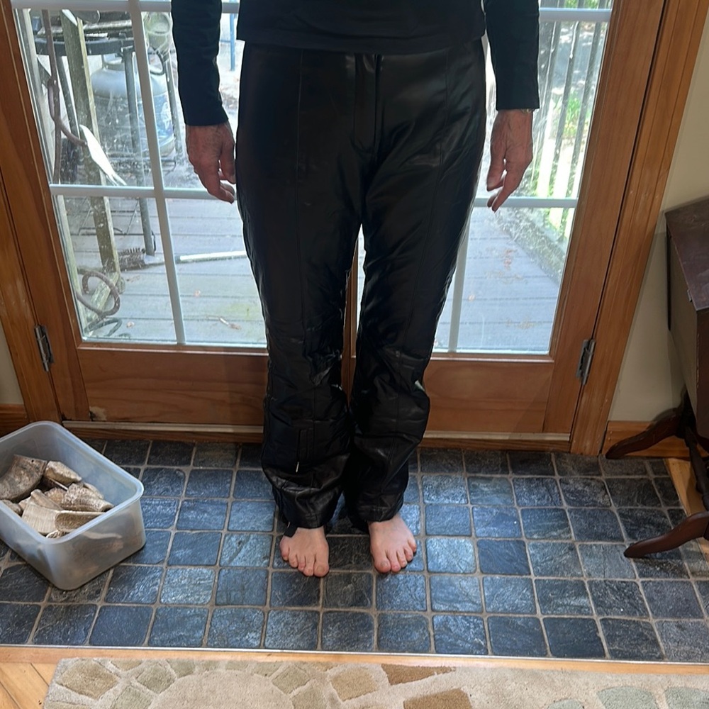 Spyder Black Pleather insulated ski pants
